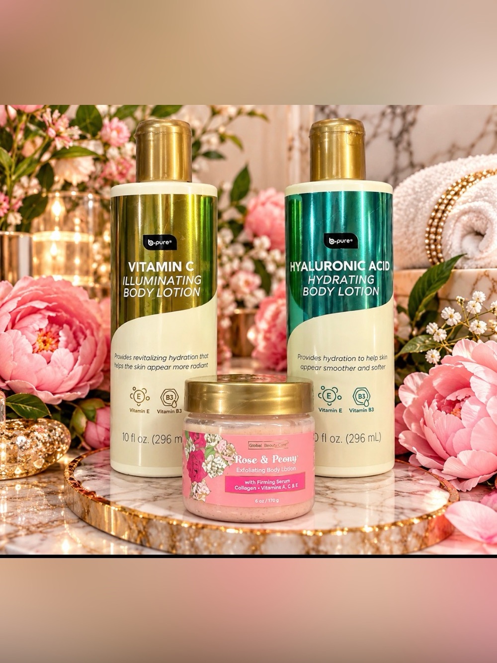Hydrating & Firming Body Lotion 3-Piece Bundle  🩵 💛